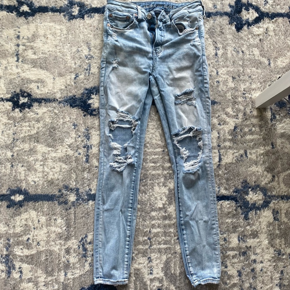 AE Ne(x)t Level Ripped Super High-Waisted Jeggings